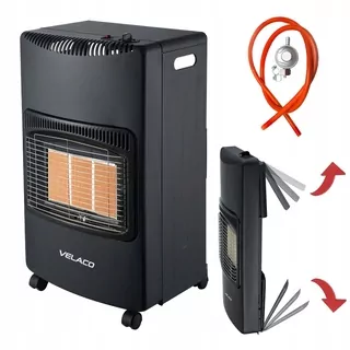 Plynový ohrievač Velaco 4200 W, čierny, 420 x 730 mm